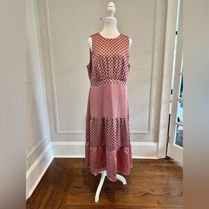 Ted Baker size 5 Polka Dot Sleeveless Dress - Pink
